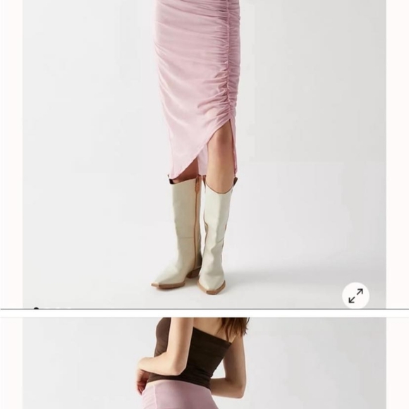 NWT Free People Lilac Wine Medium New Side Gather Layered Skirt Sheer - Picture 2 of 13